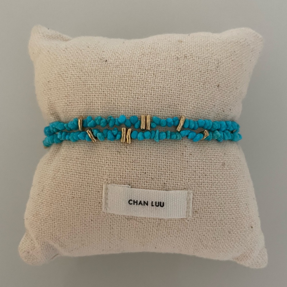 Chan Luu Turquoise Double Wrap Bracelet